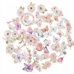 Teka Kształty papierowe boho flowers&butterflies 50szt