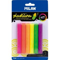 Teka Plastelina Neon 6 kolorów MILAN