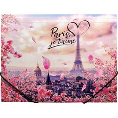 Teka Teczka A4 PP na gumkę z nadrukiem Take Me To Paris