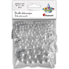 Teka Koraliki plastikowe perełki białe 36g