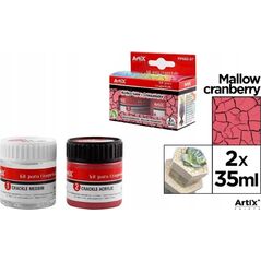 Teka Farba akrylowa malinowa + ¶rodek do spękań 2x35ml