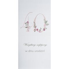 MAK Karnet Urodziny 40 DL U17 - Kwiaty
