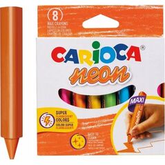 Teka Kredki ¶wiecowe maxi neon 8 kolorów CARIOCA