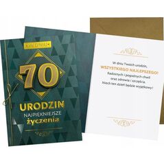 Yeku Karnet B6 Urodziny 70 męskie