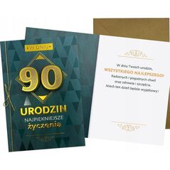 Yeku Karnet B6 Urodziny 90 męskie
