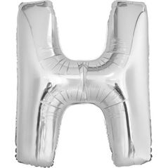 Balon foliowy litera H srebrna 67x86cm