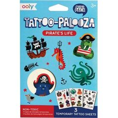 Teka Tatuaże zmywalne mini Tattoo Palooza - Piraci
