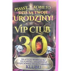 Yeku Karnet Urodziny 30 damskie