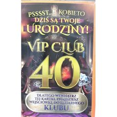 Yeku Karnet Urodziny 40 damskie