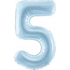 Party Deco Balon foliowy 5 jasny niebieski 72cm