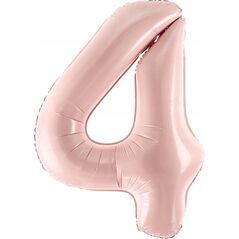 PartyDeco Balon foliowy 4 jasny różowy 72cm