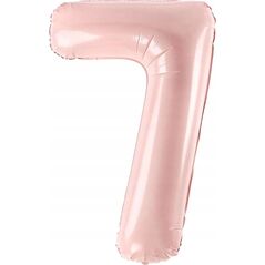PartyDeco Balon foliowy 7 jasny różowy 72cm
