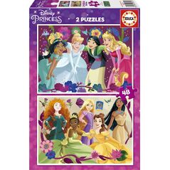 Educa Puzzle 2x48 Księżniczki z bajek Disneya