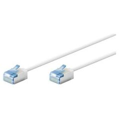 Goobay Ultra-elastyczny CAT 6A kabel krosowy, slim, U/FTP, biały - Długość kabla 15 m