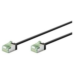 Goobay Ultra-elastyczny CAT 8.1 kabel krosowy, slim, U/FTP, czarny - Długość kabla 0.5 m
