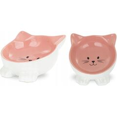 Barry King BARRY KING MISKA CERAMICZNA DLA KOTA NA   NÓŻKACH 11,5cm RÓŻOWA