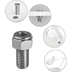 MAXlight Uchwyt lampy-lupy tube inox