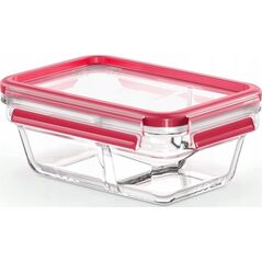 Emsa Emsa Clip&Close Glass Food Container 800 ml red