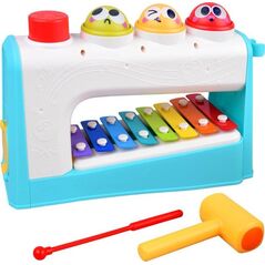 HOLA Cymbałki z młotkiem wbijak zabawka 2w1 ZA4531