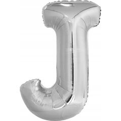 Balon foliowy litera J srebrna 58x86cm