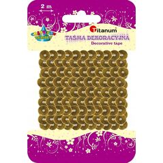 Craft with Fun Cekiny na ta¶mie 6mm 2m złote