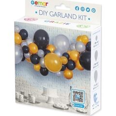 GoDan Girlanda balonowa DIY Srebrno-złoto-czarna...