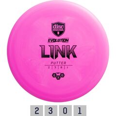 Discmania Pink Diskgolfo diskas Putter SOFT EXO LINK Evolution Rožinė