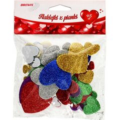 BREWIS Naklejki 3D serca 45szt