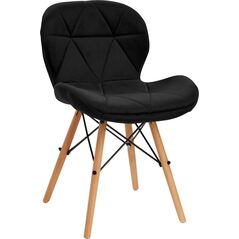 Activeshop 4Rico Krzesło skandynawskie QS-186 aksamit czarne