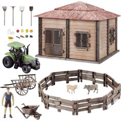 ProNice DUŻA FARMA DOMEK ROLNIKA TRAKTOR ZESTAW NARZĘDZI ZWIERZĘTA FIGURKA ROLNIKA