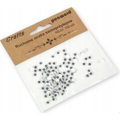 Polsirhurt Dekoracje Ruchome oczka RS-01 5mm samoprzylepne 100 sztuk