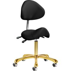 Activeshop Taboret kosmetyczny 1004 Giovanni złoto czarny