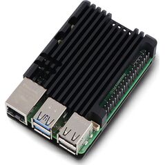 JustPi Obudowa justPi do Raspberry Pi 5 - aluminiowa - czarna}