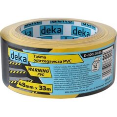 Deka TAÅMA OSTRZEGAWCZA Å»ÃÅTO-CZARNA 48MM*33M