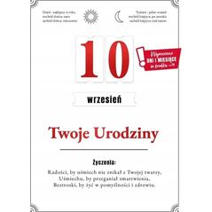 KUKARTKA Karnet Urodziny wymienne cyfry