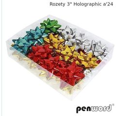 Party Deco Rozety holographic (24szt)