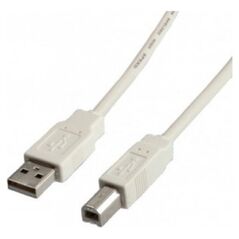 Kabel USB Secomp Kabel USB 2.0, typ A-B, beżowy, 3 m