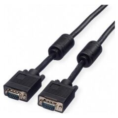 Kabel Secomp Kabel SVGA + ferrytowy, +DDC, HD15, M/M, czarny, 3 m