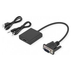 Adapter AV Secomp STANDARD Cableadapter, VGA+Audio - HDMI, M/F, 0,23 m