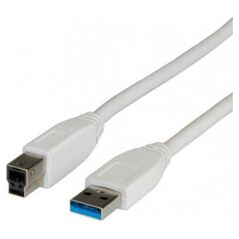 Kabel USB Secomp Kabel USB 3.2 Gen 1, Typ A M - B M, 3.0 m, beżowy, 0.8 m