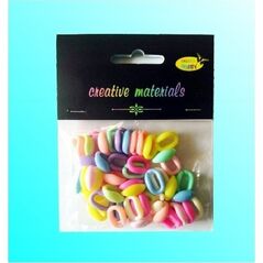 Brimarex Koraliki plastikowe pastelowe 16x11mm 22g