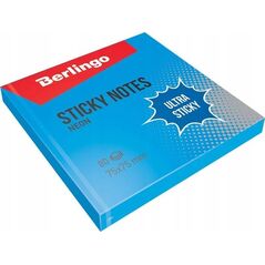Berlingo Bloczek samoprzylepny 75x75 niebieski 80 kartek