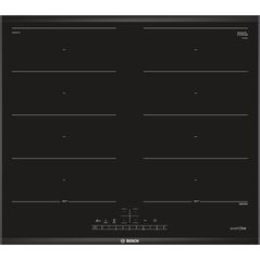 Płyta grzewcza Bosch Bosch Serie 6 PXX695FC5E, Black, Built-in, 60 cm, Zone induction hob, Glass-ceramic, 4 zone(s)
