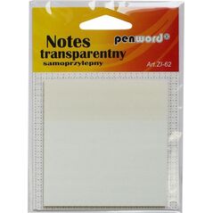 Stickn Notes transparentny samoprzylepny 75x75mm 50K
