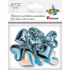 Titanum Dekoracje samoprzylepne serca 32x29mm 12szt