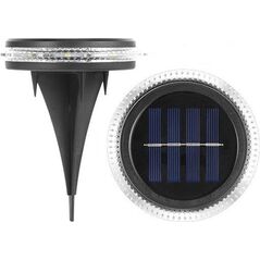 Oprawa schodowa Saska Garden LAMPY SOLARNE DYSKOWE DO WBICIA W GRUNT LUB MONTAŻU NA ŚCIANIE 2SZT