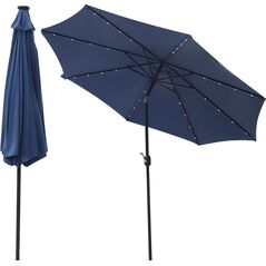 Saska Garden PARASOL OGRODOWY Z OŚWIETLENIEM LED 300CM GRANATOWY