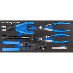 Högert Technik HOGERT CLAMPING PLIERS 5 pcs.