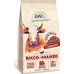 Life Pet Care LIFE CAT 400g RICH IN BEEF LOW GRAIN  /6