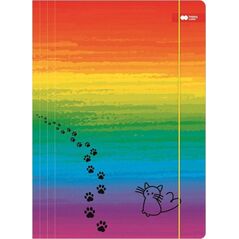 Teka Teczka A4+ z gumk± Miaow tęcza HAPPY COLOR